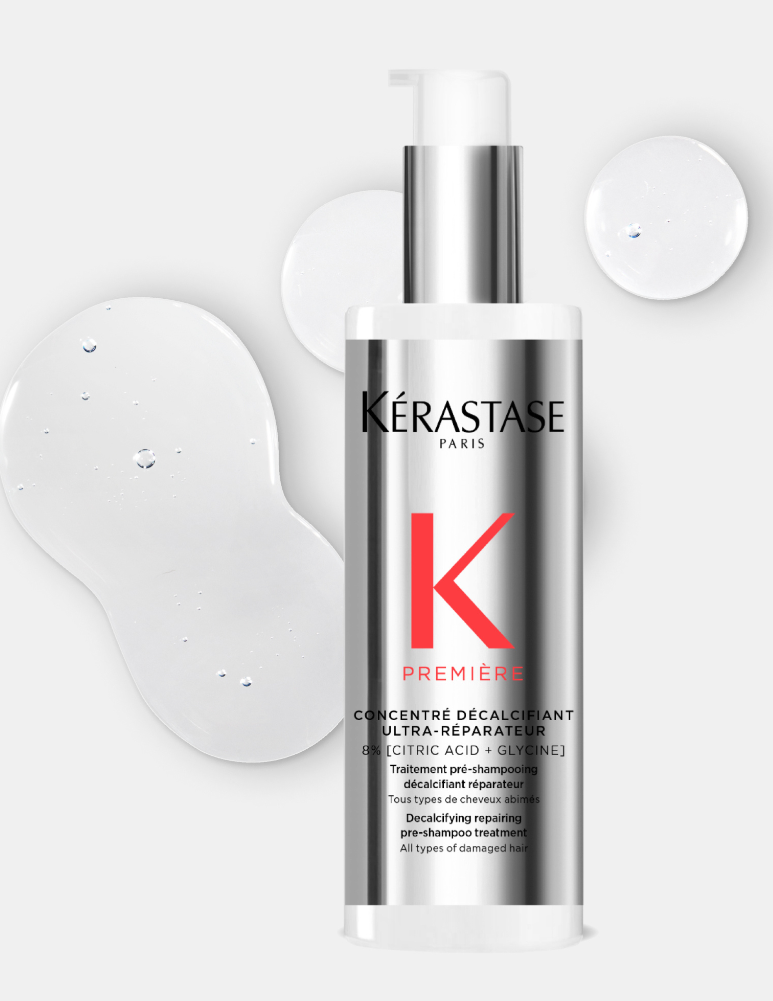 Traitement pré-shampoing concentré décalcifiant ultra-réparateur