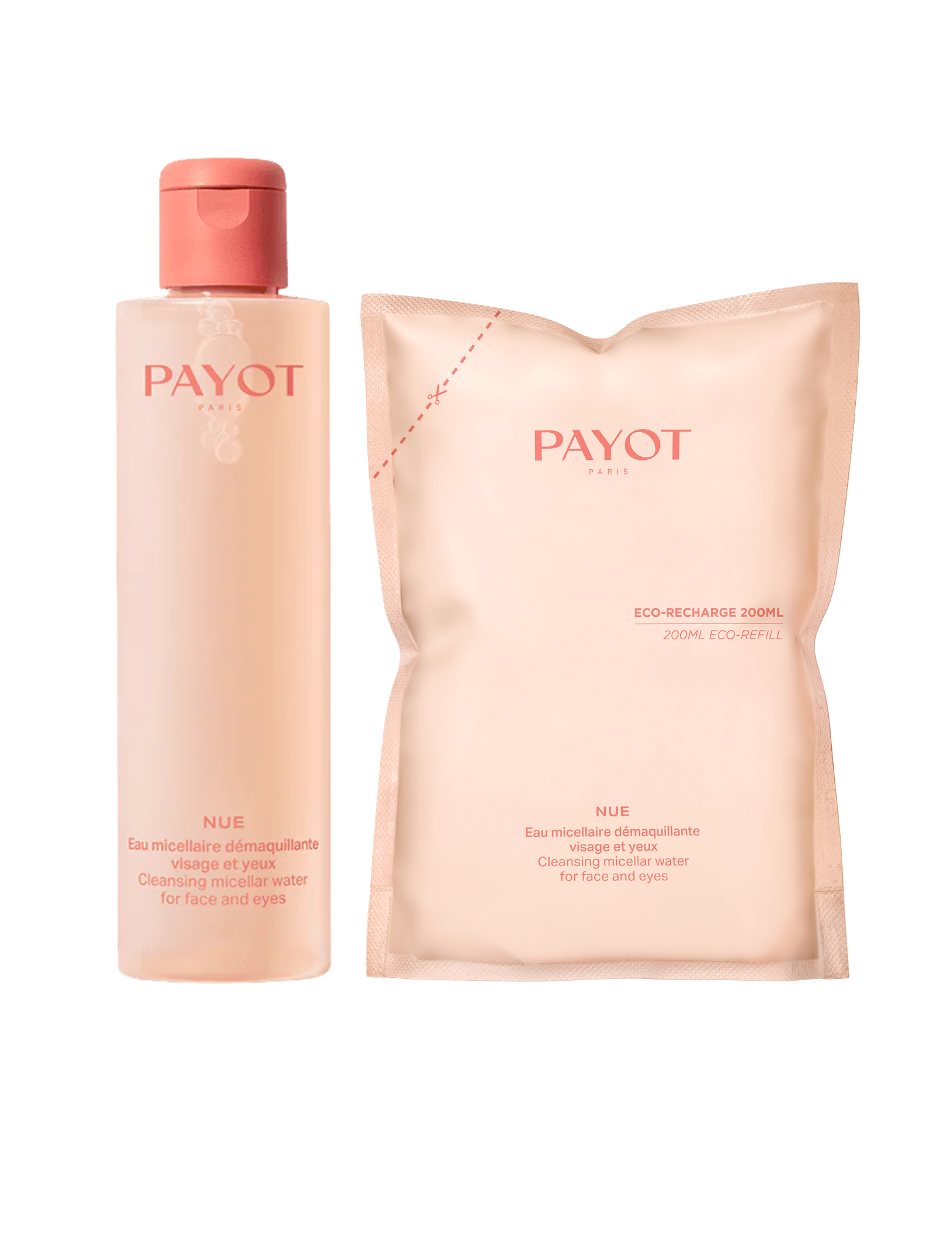 Duo Eau micellaire démaquillante visage et yeux & Recharge - Nue