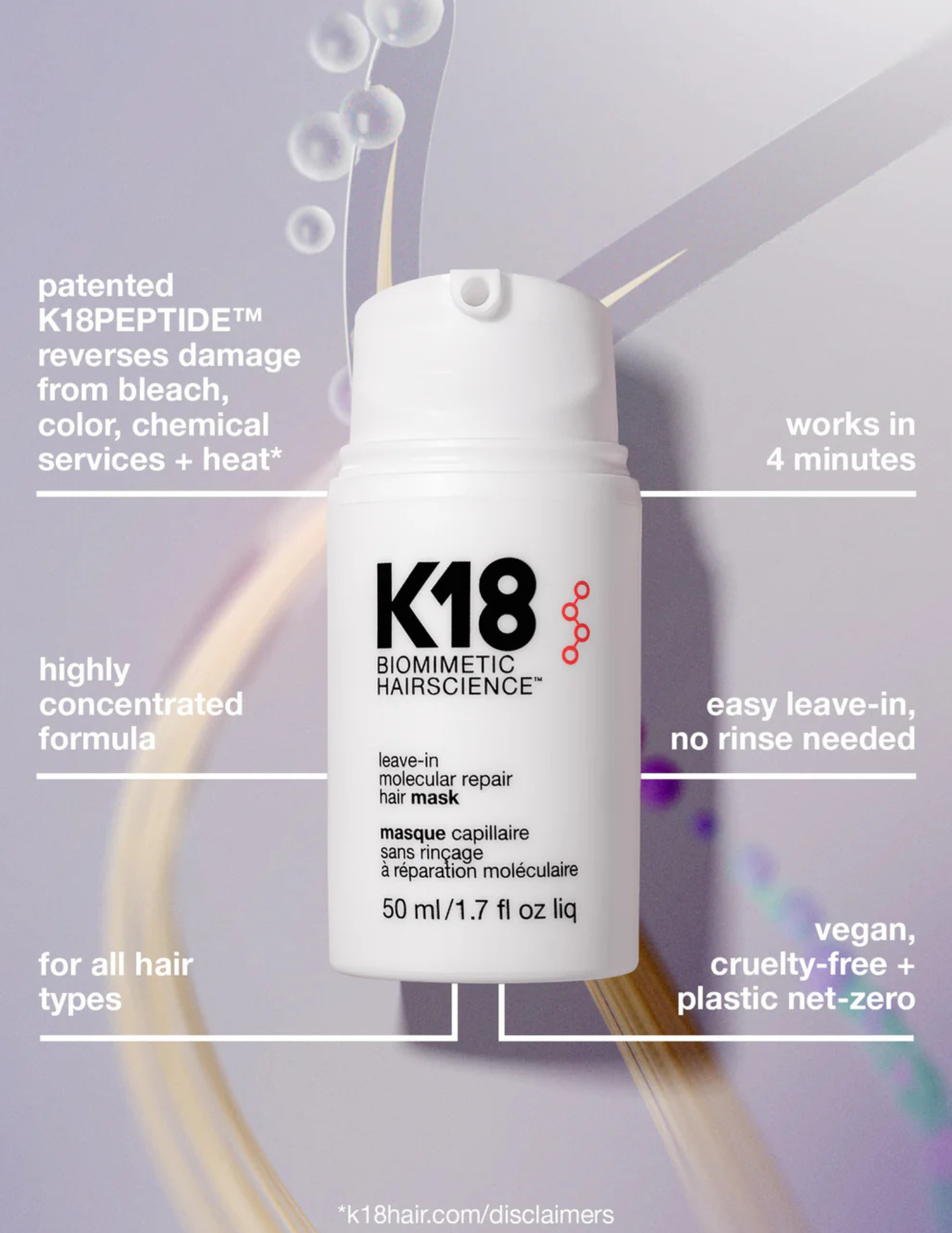 K18 Molecular Repair Leave-In Mask - 15ml
