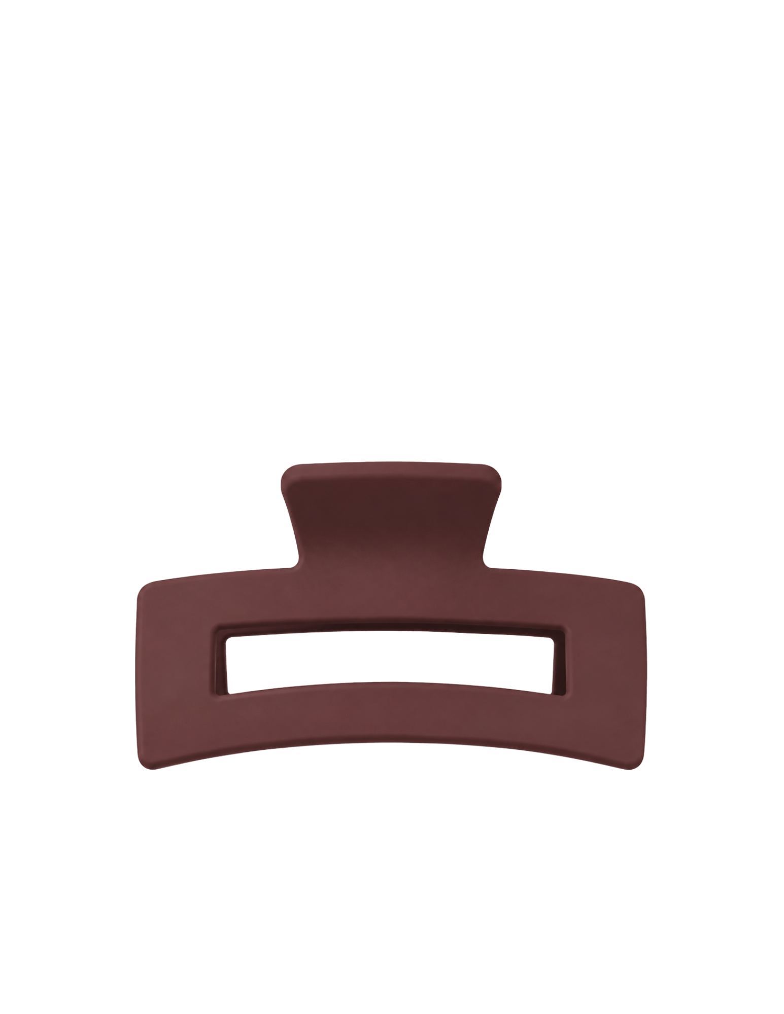 Square hair claw 10.5cm - Red coffee