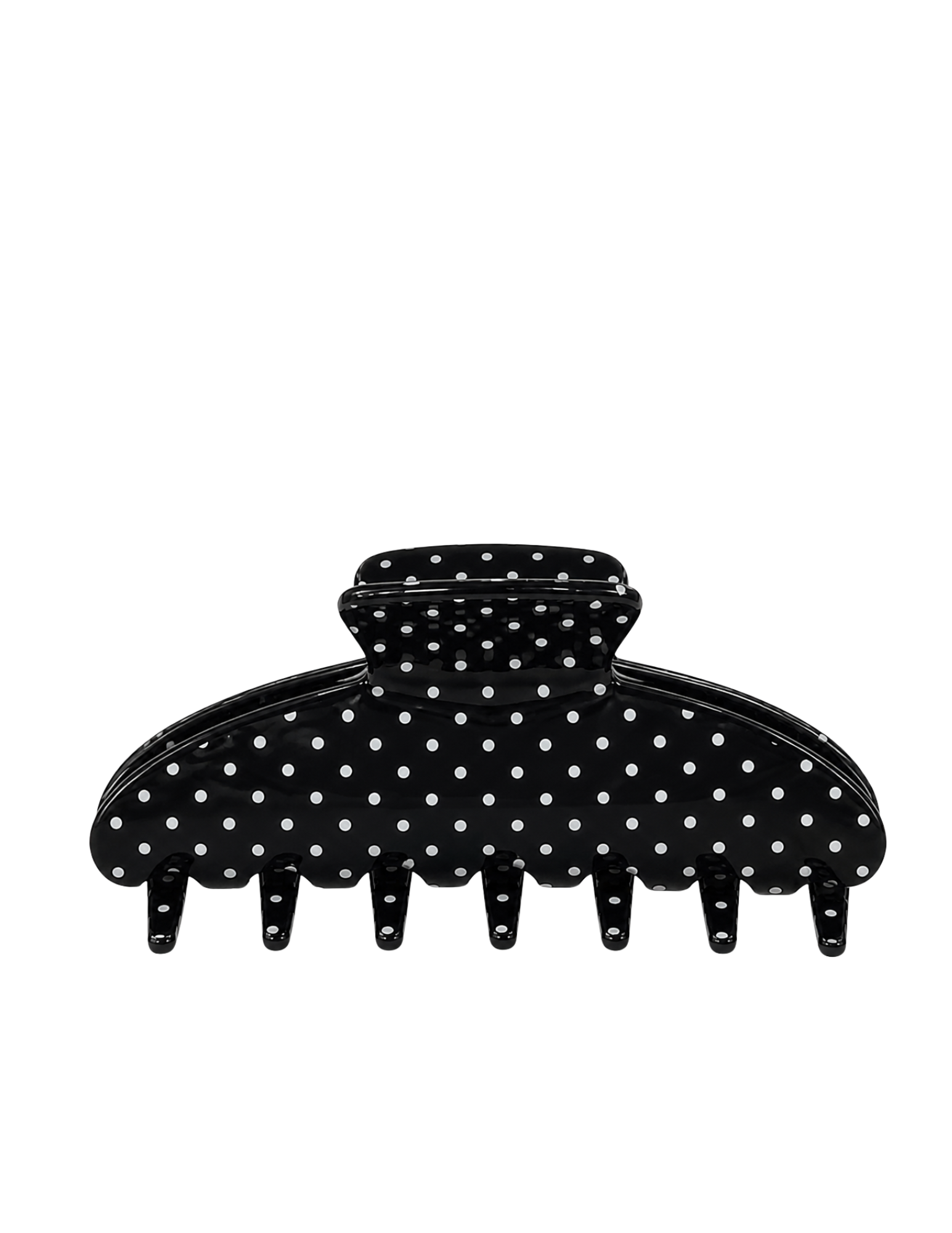 Pince à cheveux ronde picotée - Noir