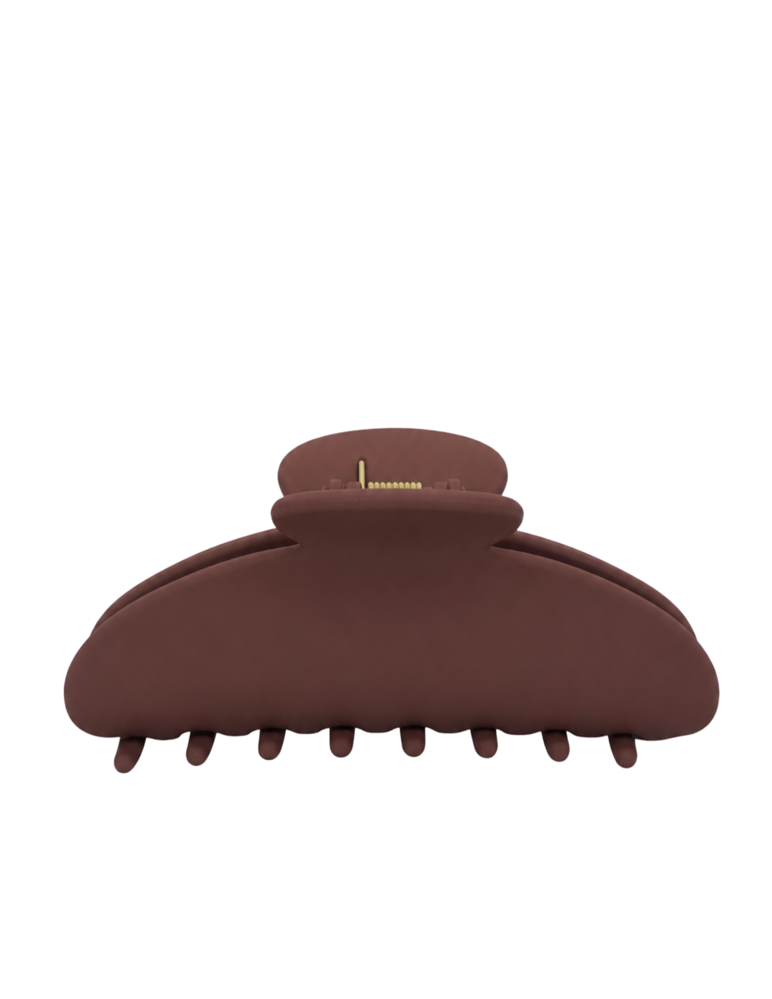 Round Hair Claw - Red Coffee