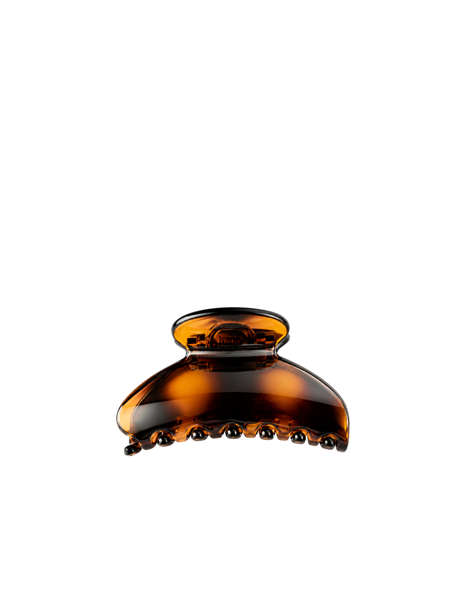 Pince à cheveux ronde chic - Marron ambré