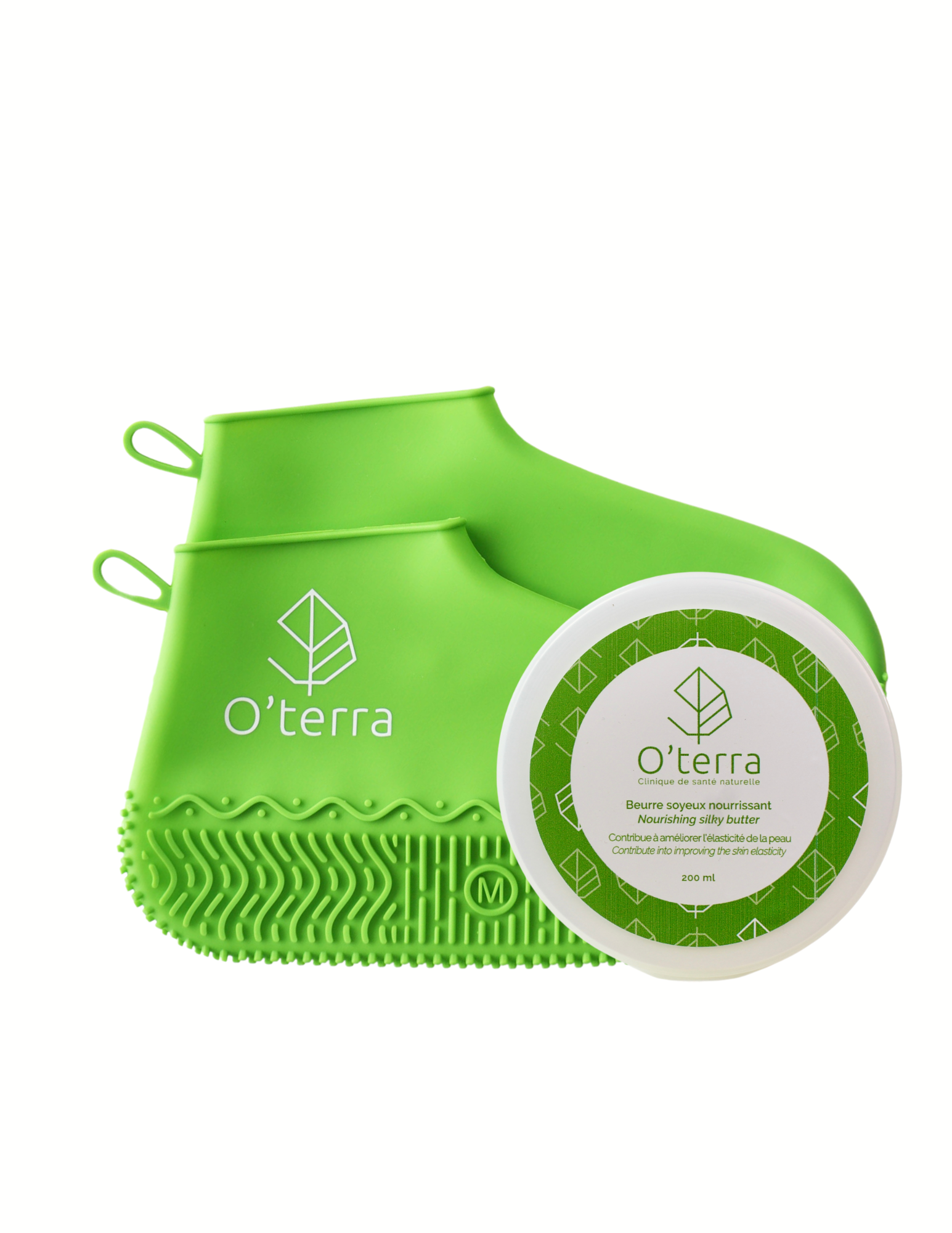 Foot care slippers & nourishing silky butter set - O'terra