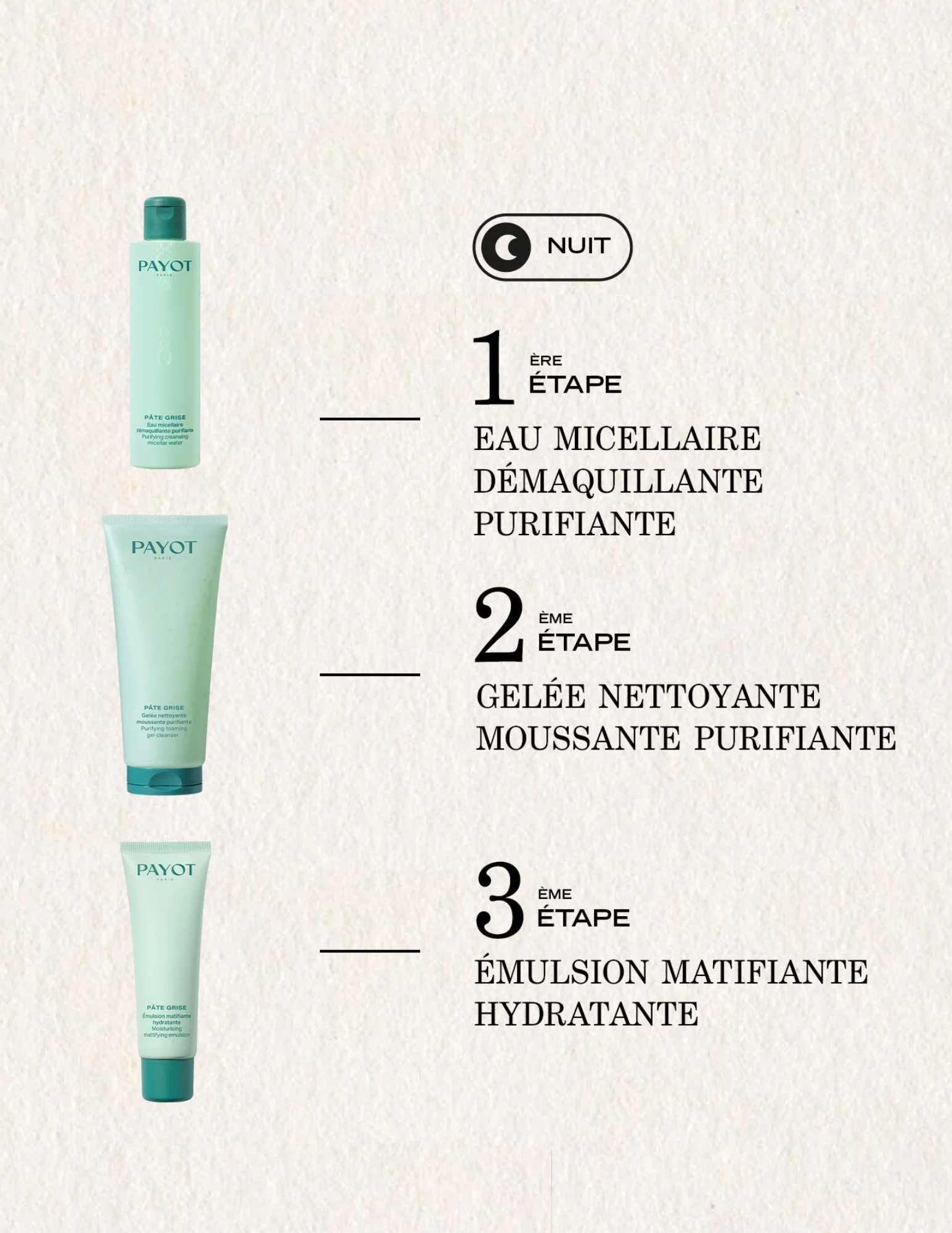 Eau micellaire démaquillante purifiante - Pâte Grise