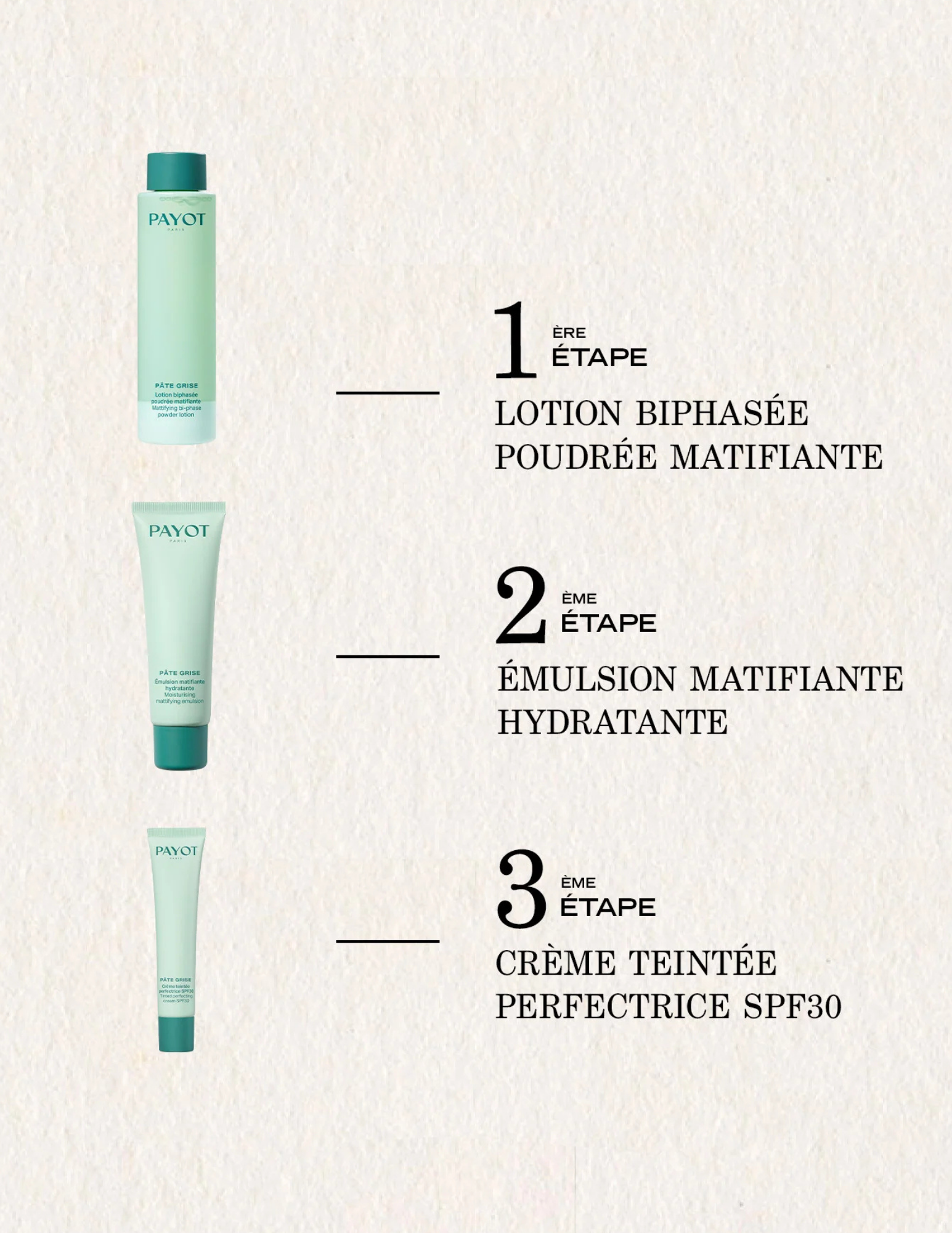 Lotion bi-phasée poudrée matifiante - Pâte Grise