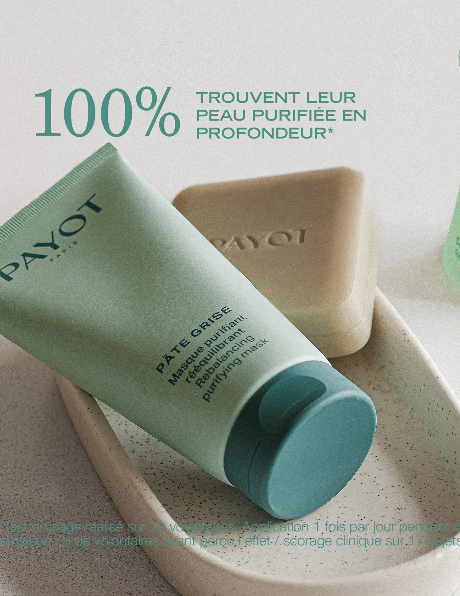 Masque purifiant rééquilibrant - Pâte grise