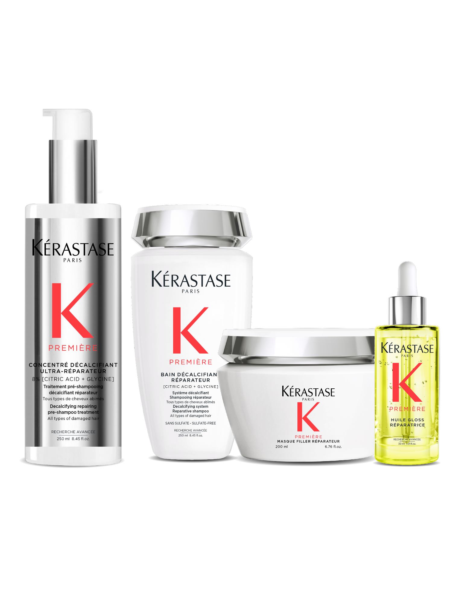First: Complete restorative decalcifying routine for medium to thick hair