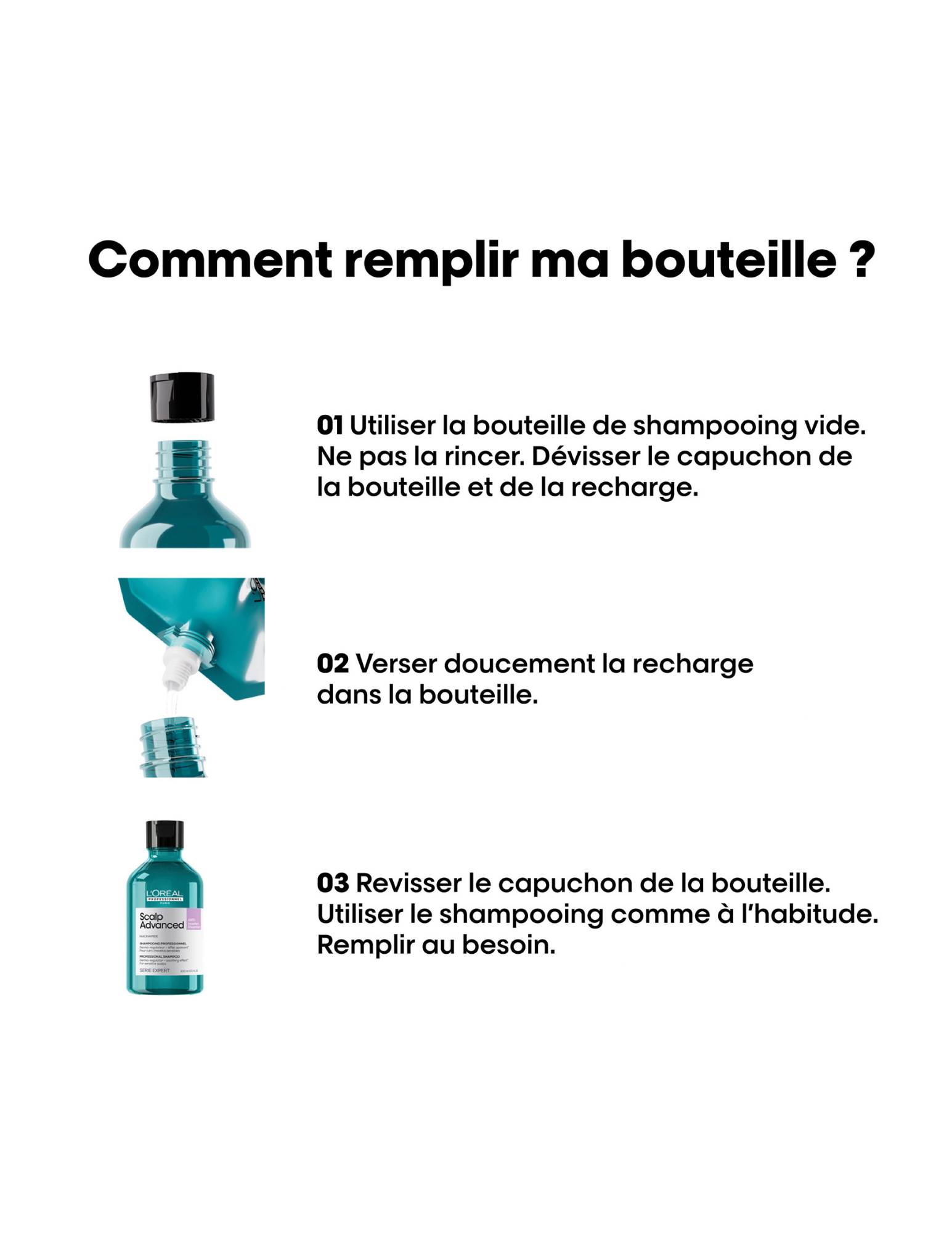 Shampoing Dermo-régulateur Anti-Inconfort - Recharge 500ml - Scalp Advanced