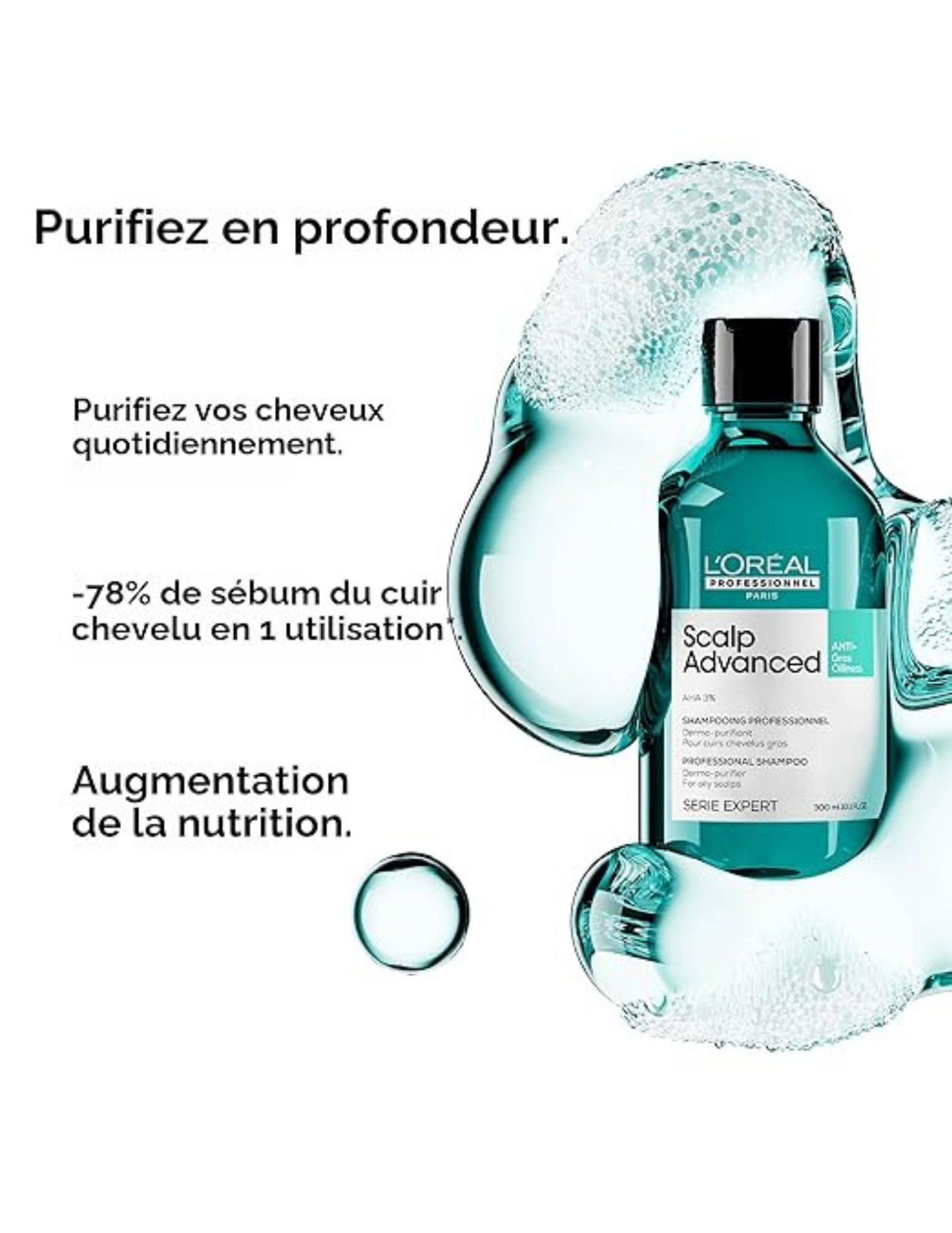 Derma-purifying anti-greasy shampoo 500ml - Scalp Advanced