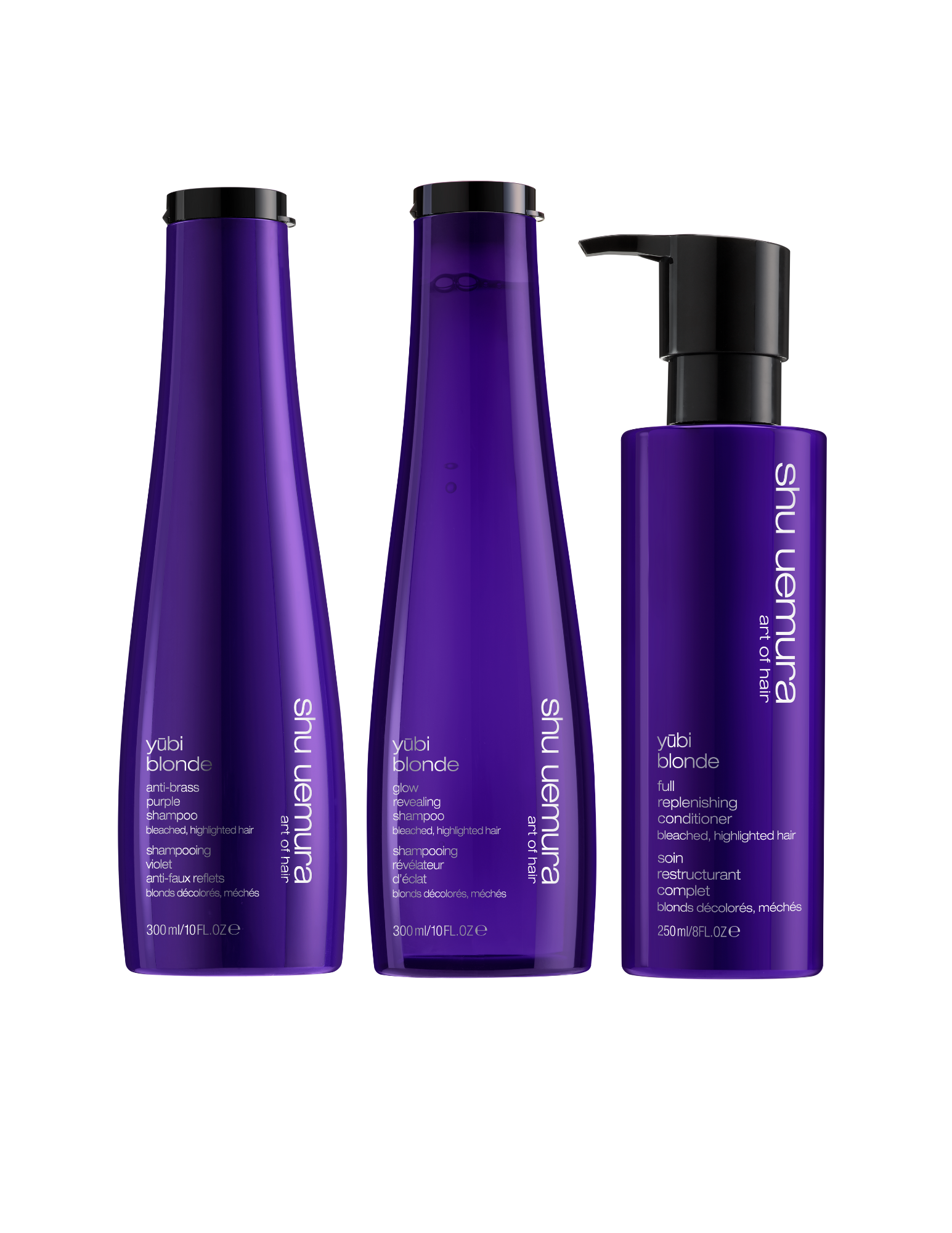 Yubi Blonde : Routine neutralisante et illuminatrice pour cheveux blonds fins à moyens