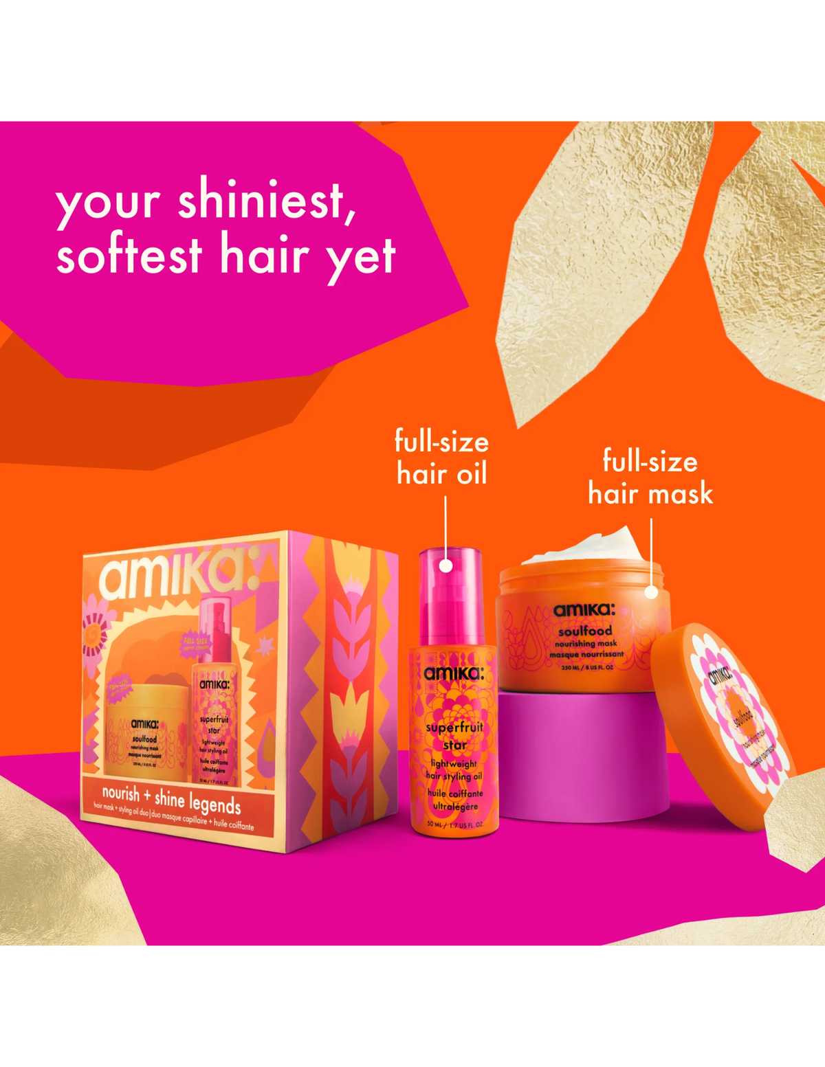 Amika Holiday Hair Legends - Nourish + Shine