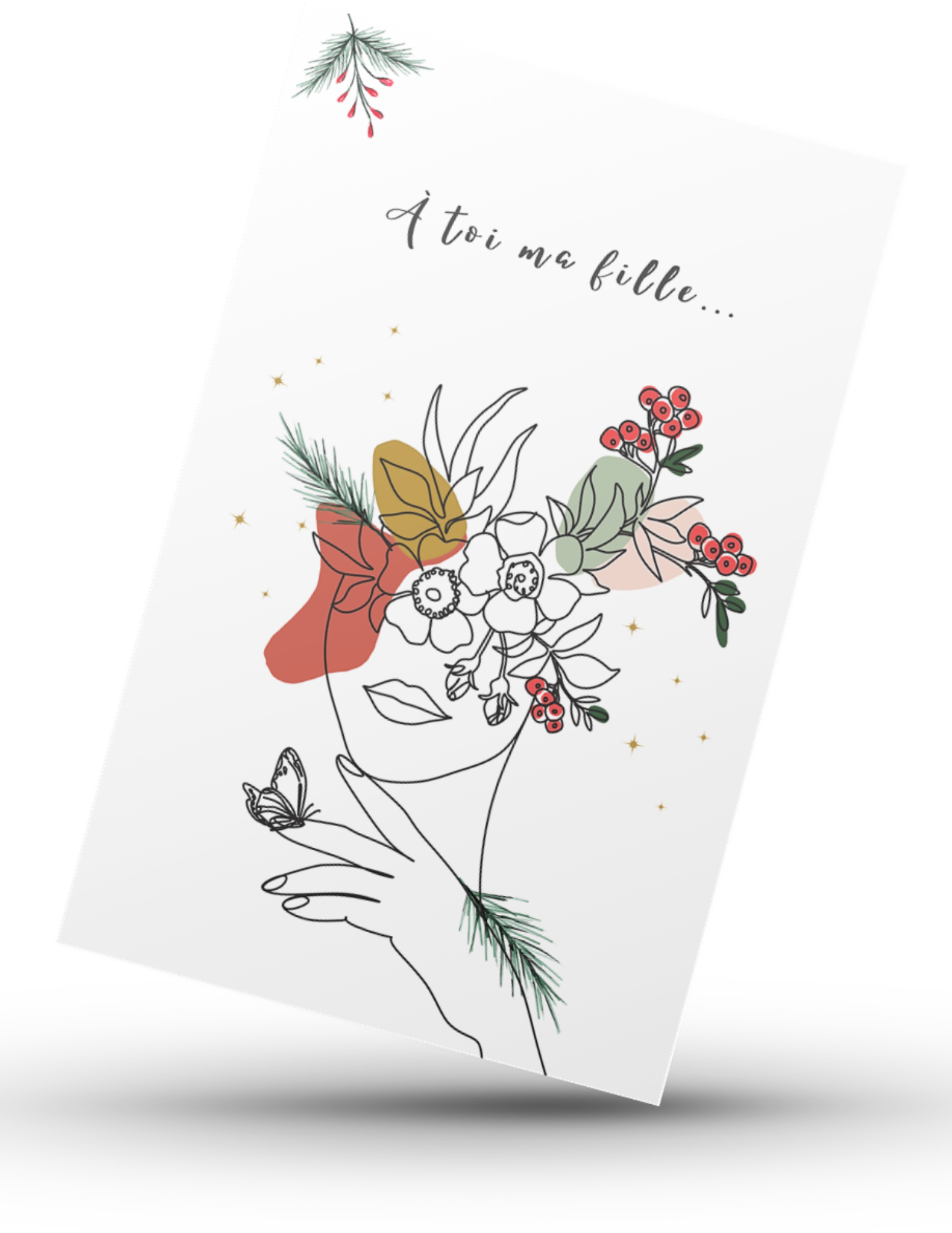 Carte des fêtes - À toi ma fille