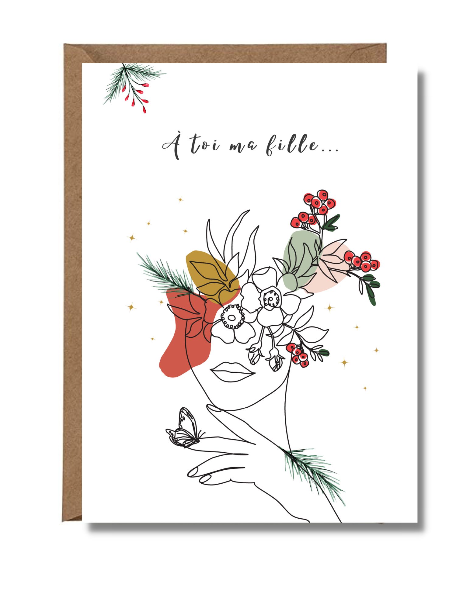 Carte des fêtes - À toi ma fille