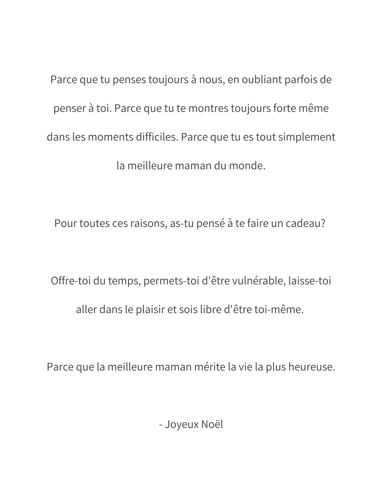 Carte des fêtes - À toi maman