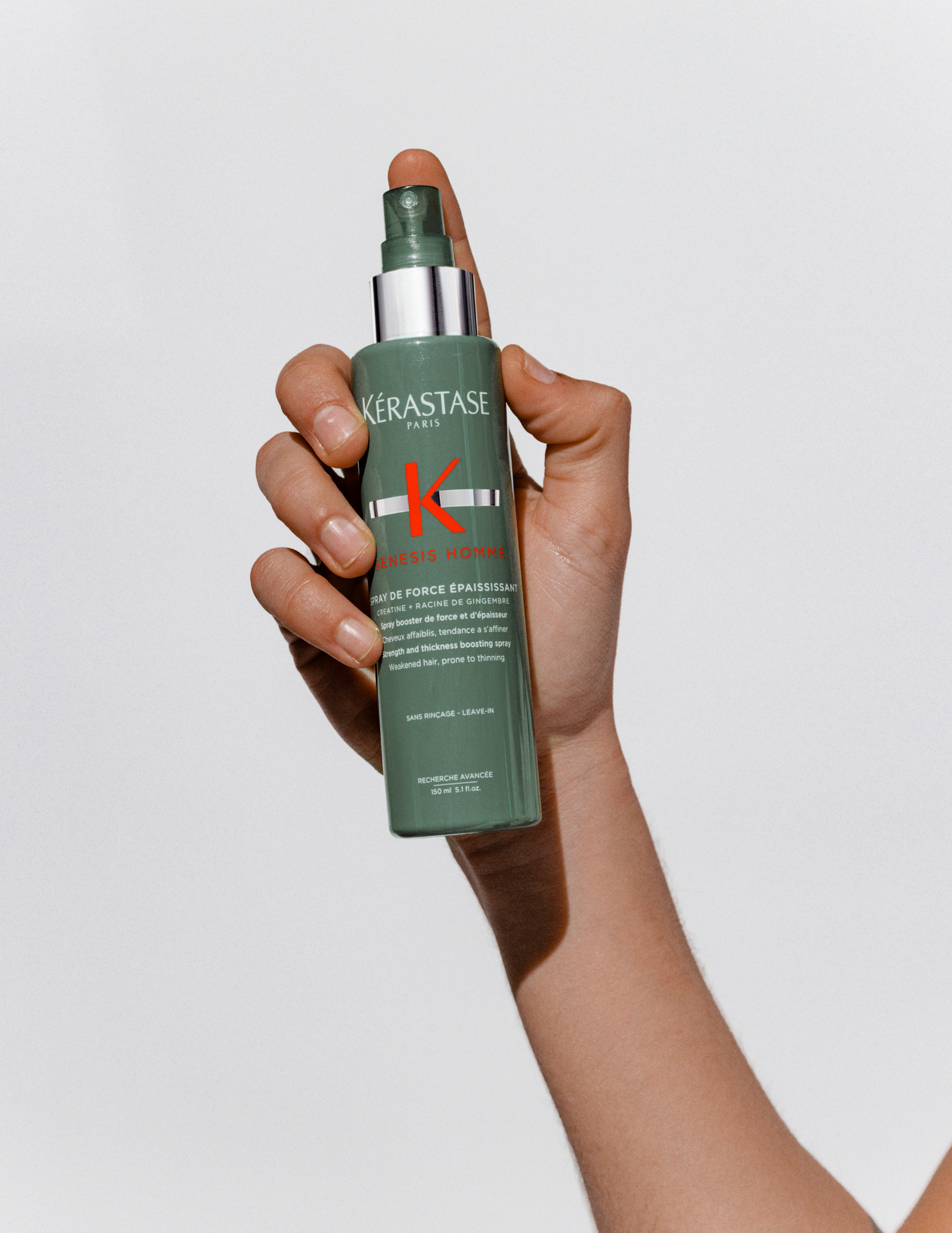 Kérastase Genesis Homme : Le spray de force épaississant est un spray coiffant qui aide les cheveux à récupérer leur épaisseur en plus de leur donner plus de force. Livraison rapide et gratuite dès 50$ - Conseils personnalisés