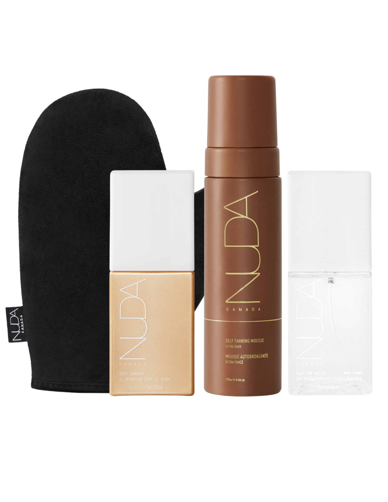 Ensemble Glow Ultime - Teint foncé (eau autobronzante)