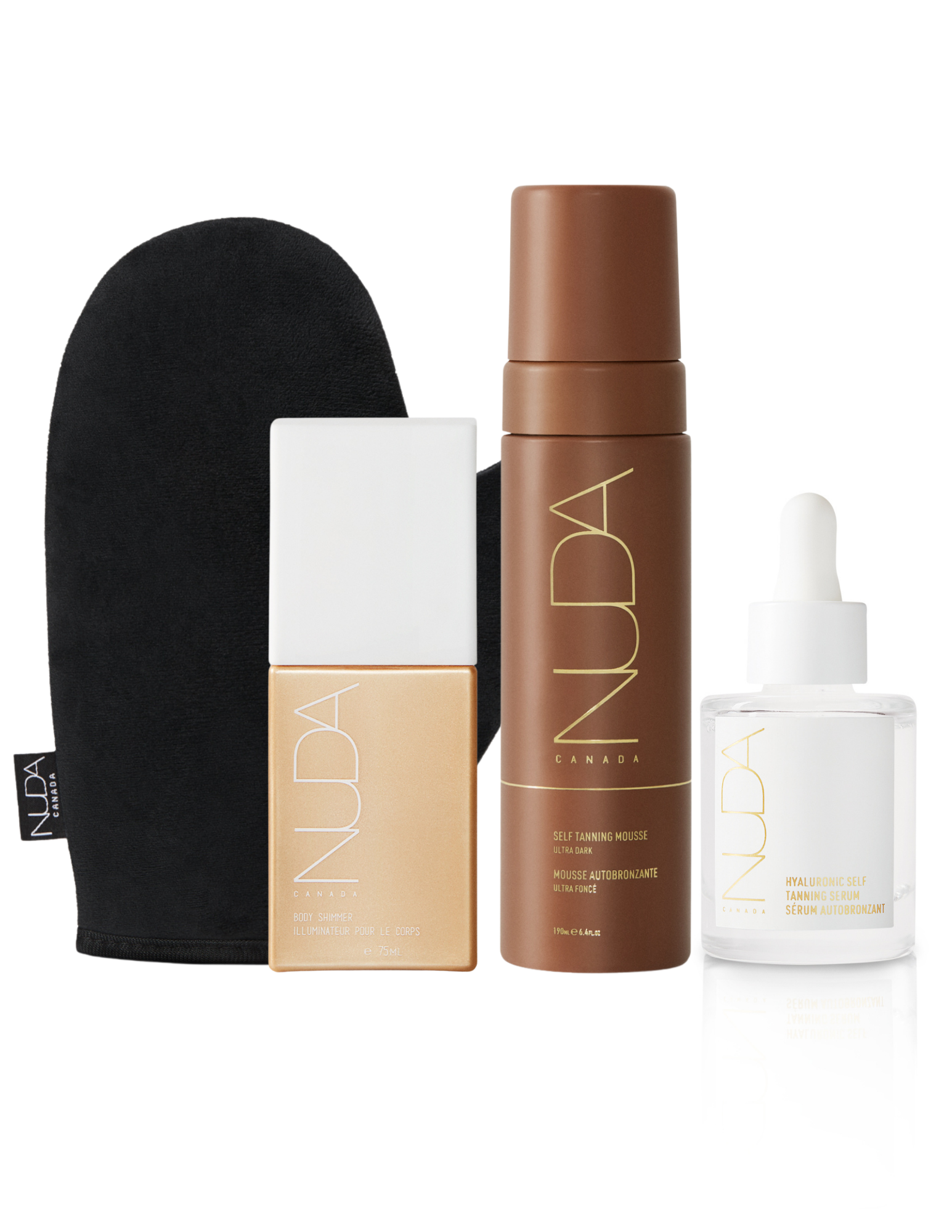 Ensemble Glow Ultime - Teint foncé (eau autobronzante)