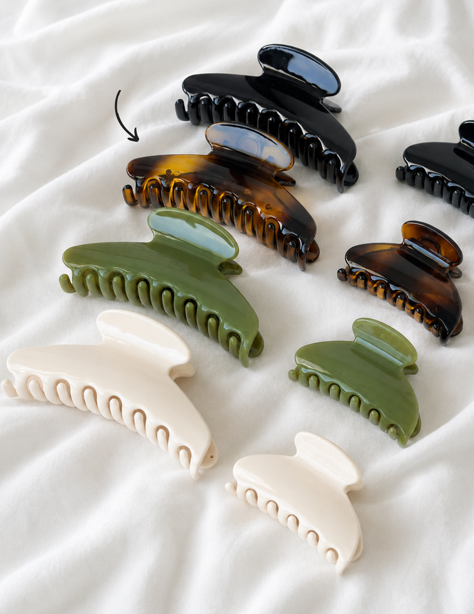 Chic Round Hair Clip - Amber Brown