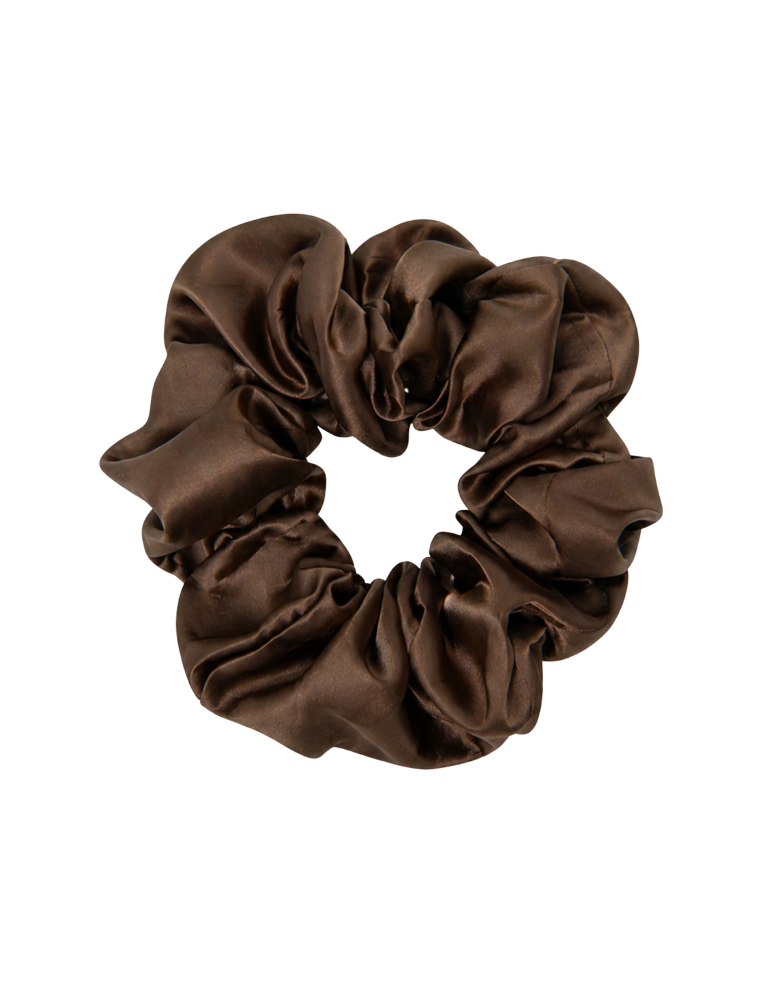 Le chouchou satiné - Marron foncé