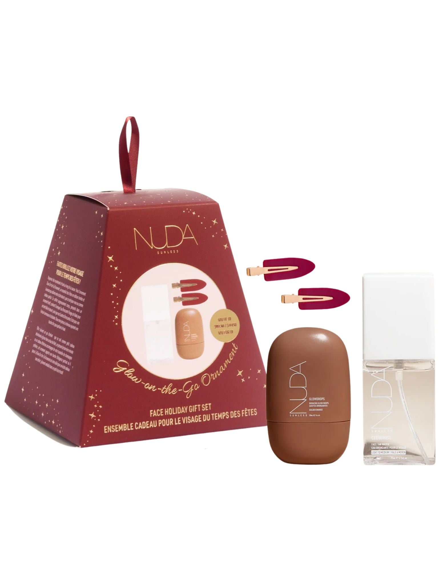 Holiday Ornament - Bronzing Sparkle Drops
