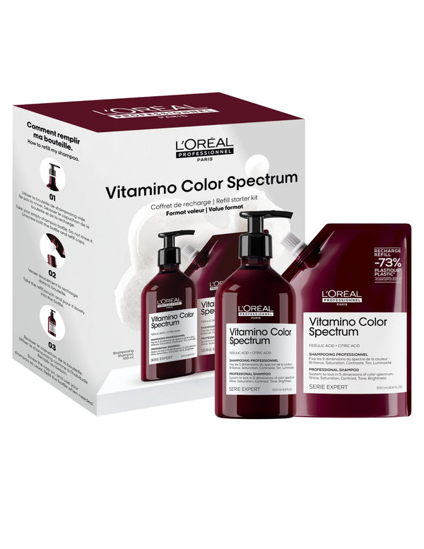 Duo Shampoing Fixateur du spectre coloriel & recharge 500ml - Vitamino Color Spectrum