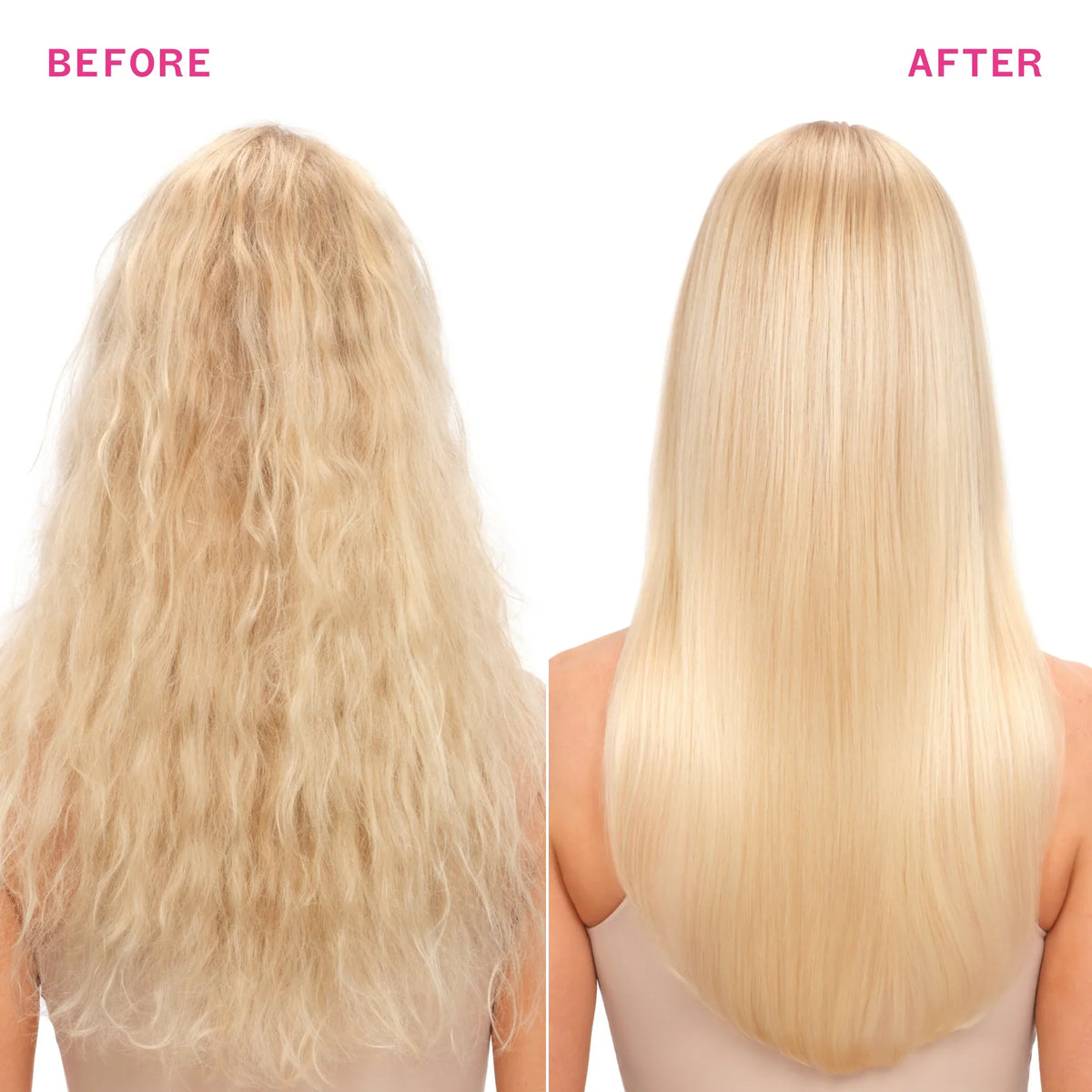 Résultat avant-après Forget Frizz Amika
