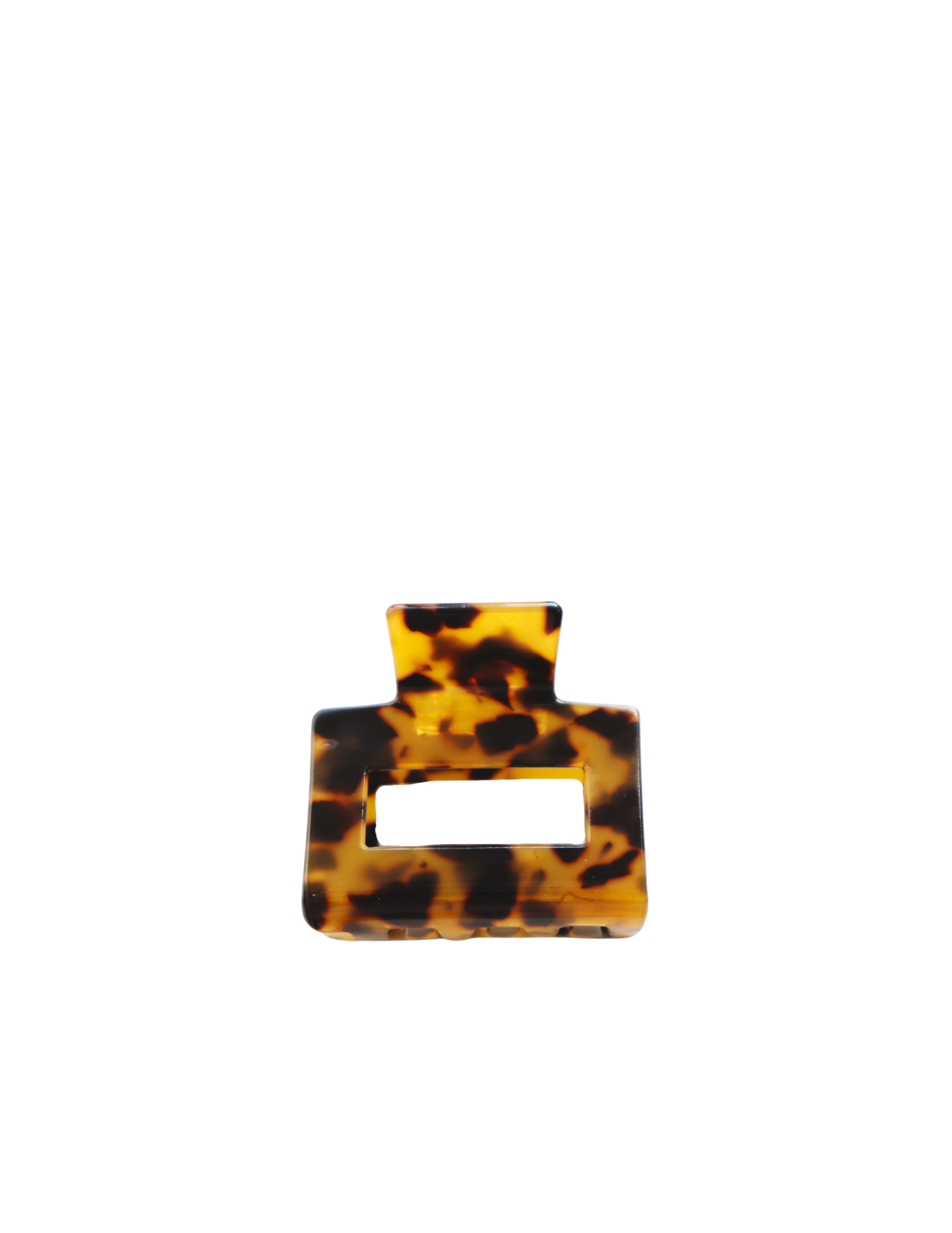 Pince à cheveux carrée 5cm - Tortoise