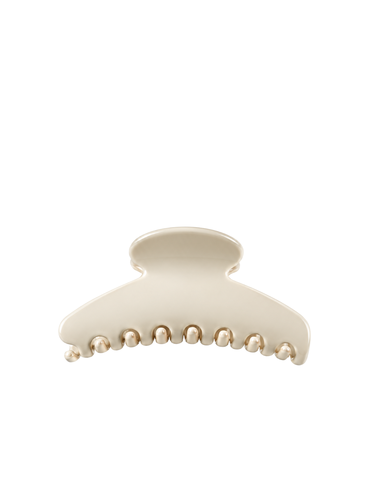 Pince à cheveux ronde chic - Beige