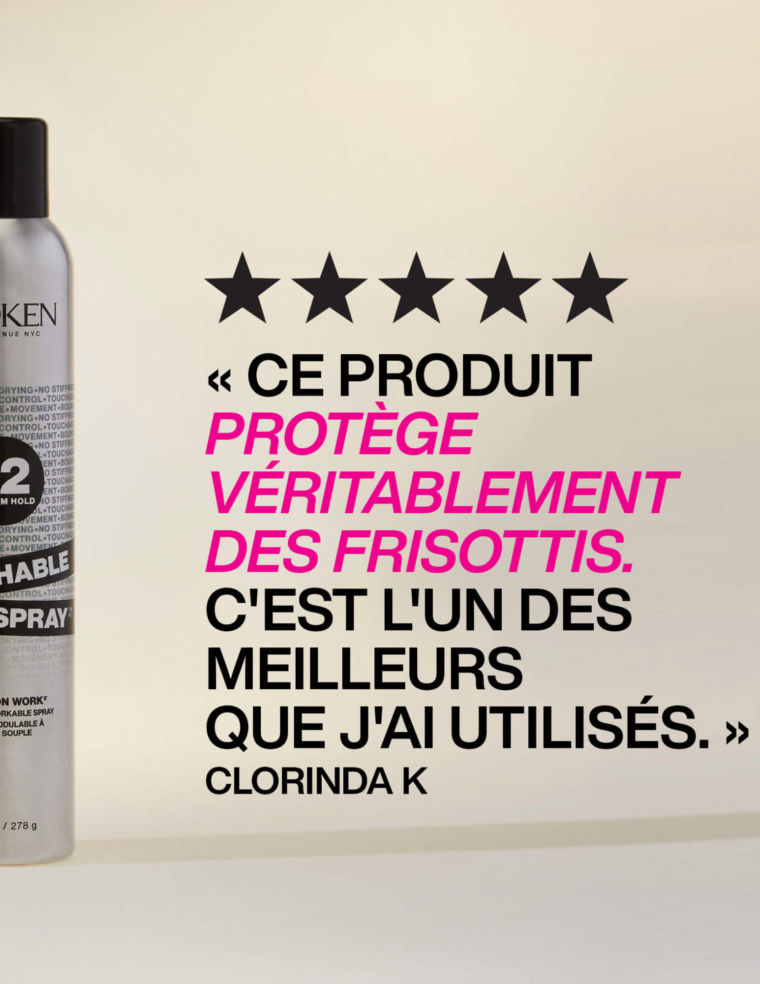 Hairspray 12 with malleable hold 