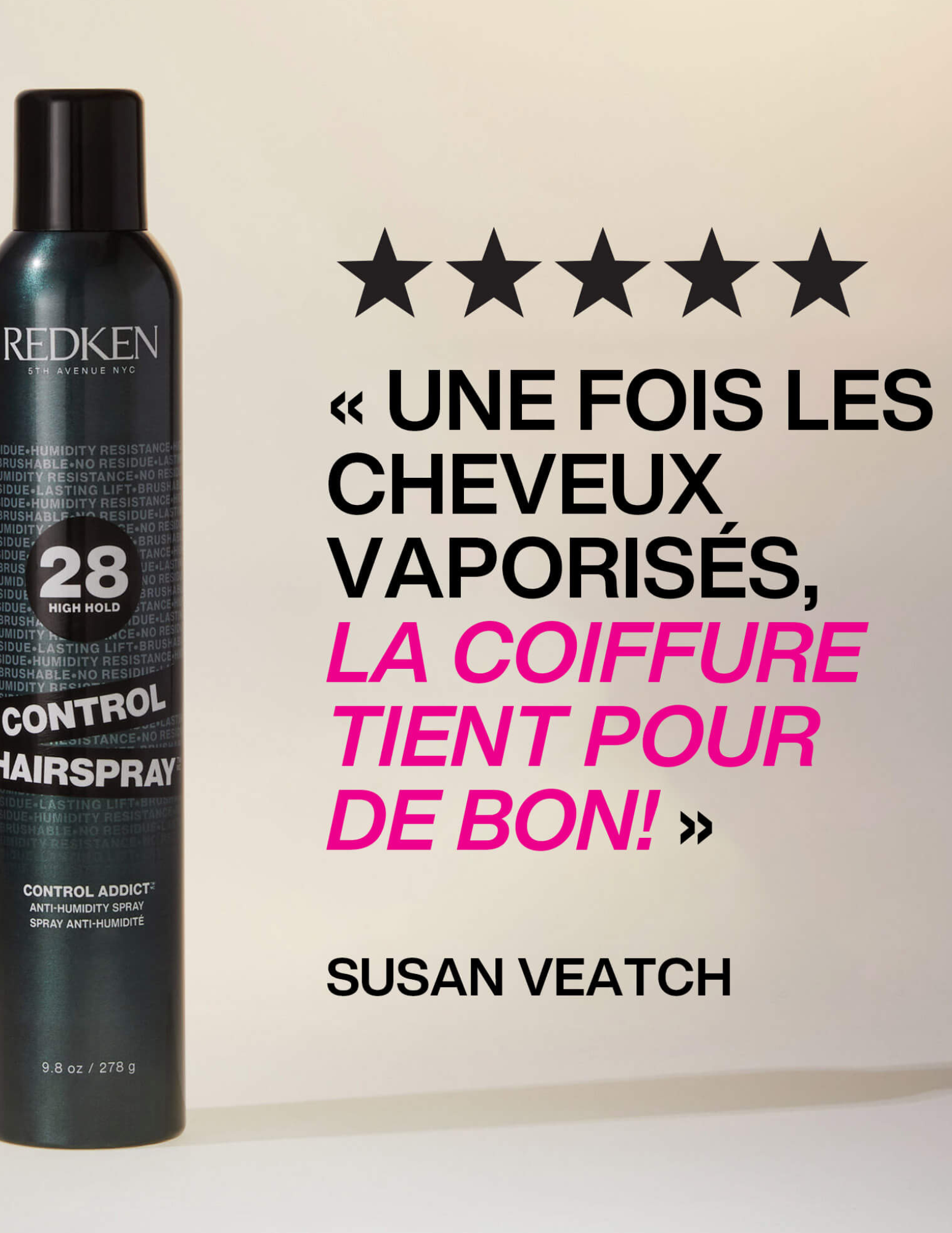 Fixatif 28 à tenue moyenne - Control Hairspray