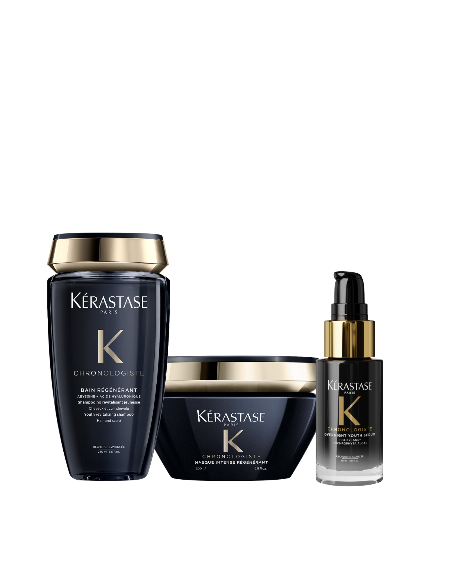 Chronologiste : soins capillaires revitalisants de jeunesse - Format voyage