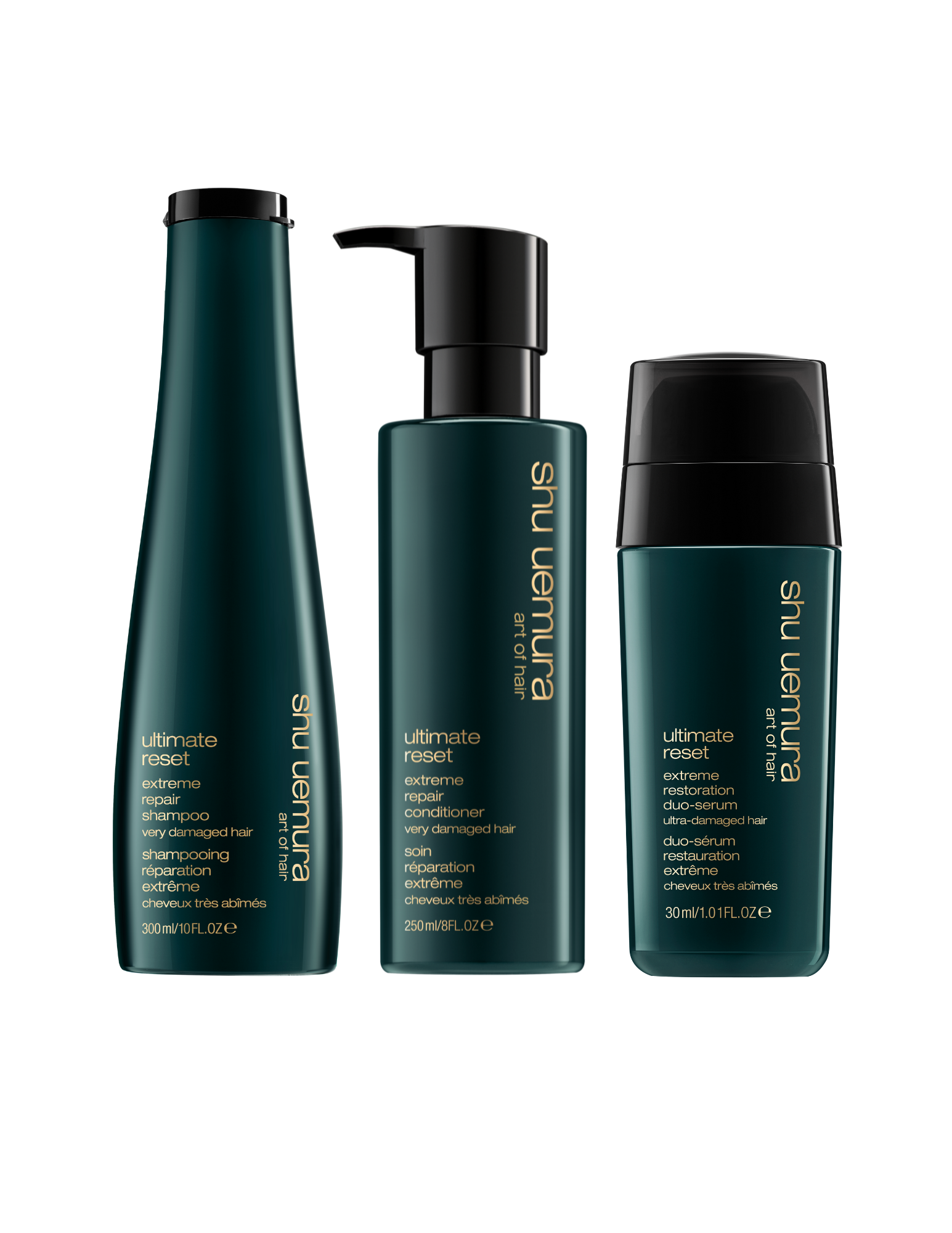 Ultimate Reset : Routine réparatrice pour cheveux fins à moyens et très abîmés