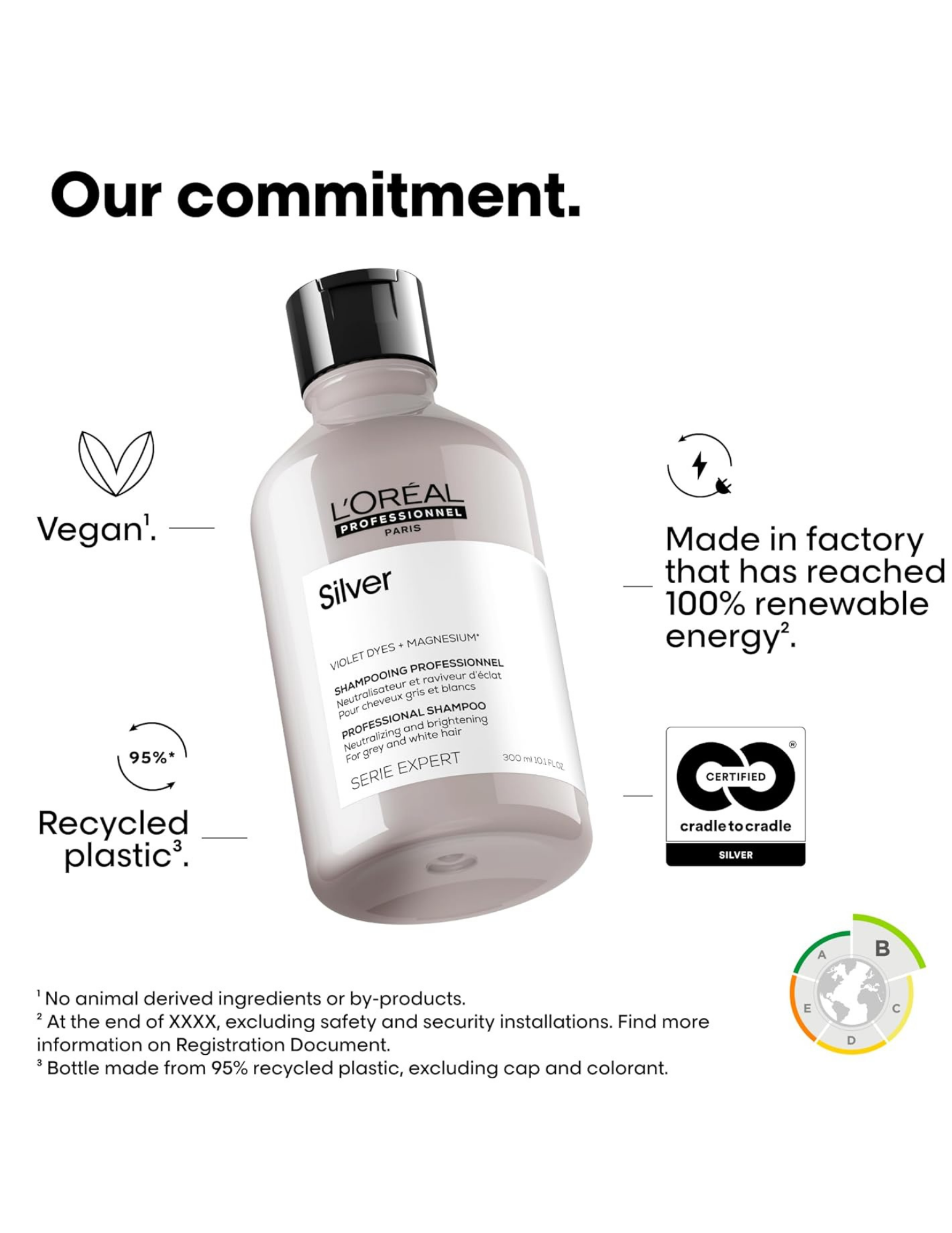 Shampoo for gray and white hair 500ml - Silver