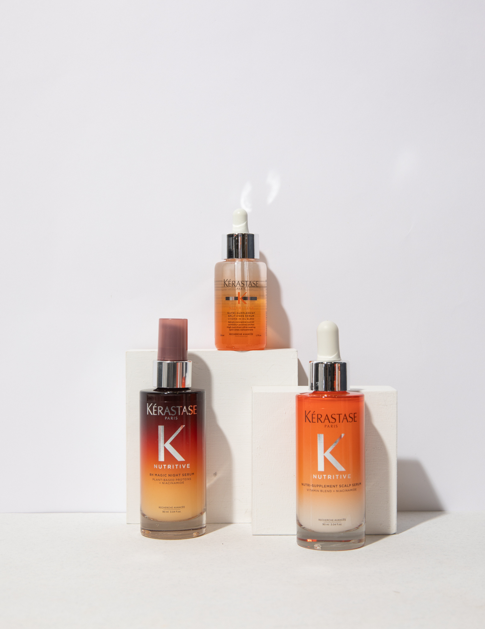 Nutritive : Trio de supers sérums pour cheveux secs