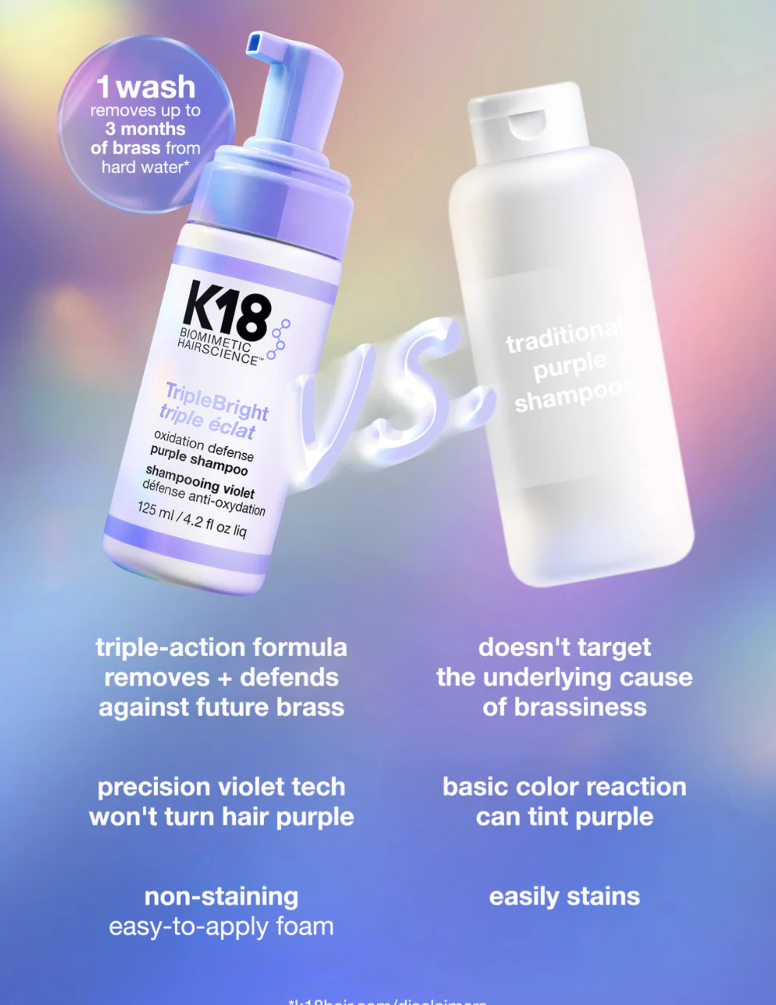 Shampoing violet Triple Éclat - K18