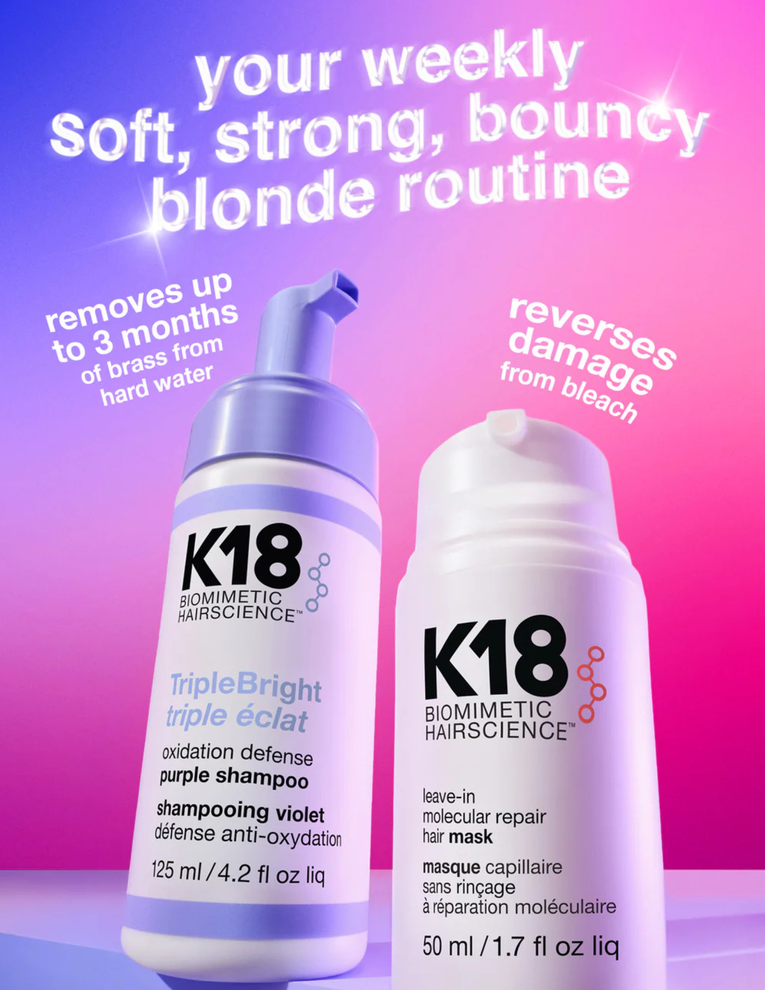 Shampoing violet Triple Éclat - K18