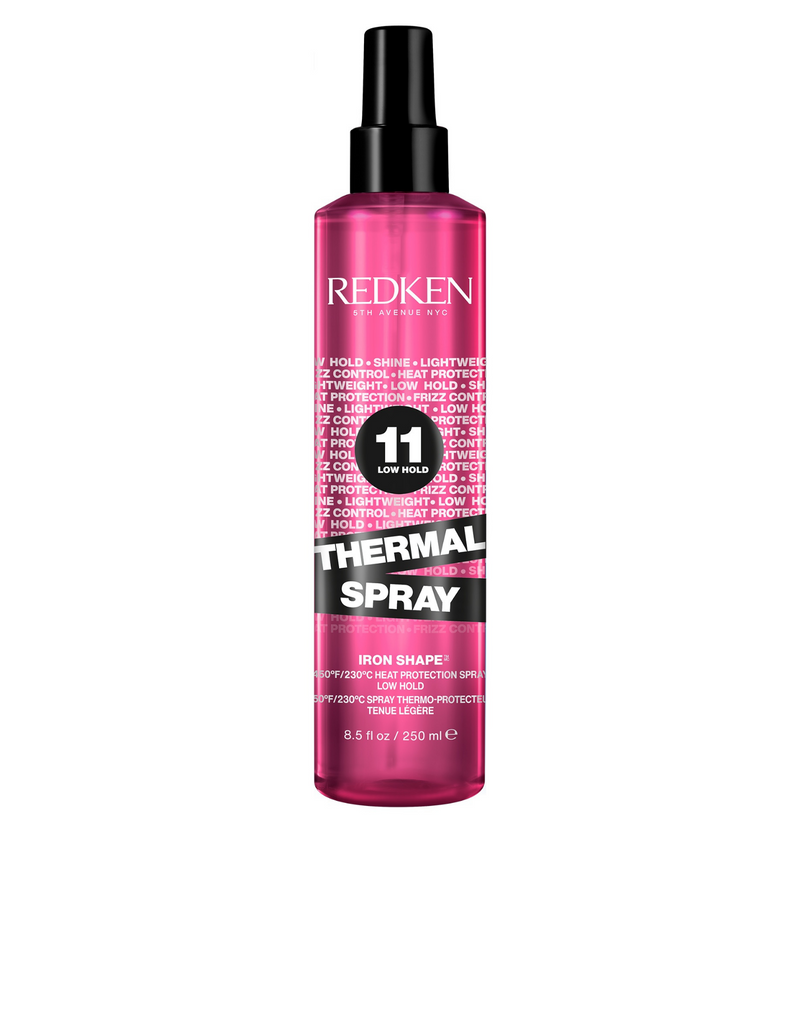 Le Thermal Spray 11 de Redken est un spray de protection contre la chaleur thermique léger qui protège les cheveux et laisse une finition lisse et soyeuse après le coiffage à la chaleur. Il est parfait à utiliser avec des outils jusqu'à 450 degrés pour protéger les cheveux, ajouter de la brillance et réduire les frisottis. 