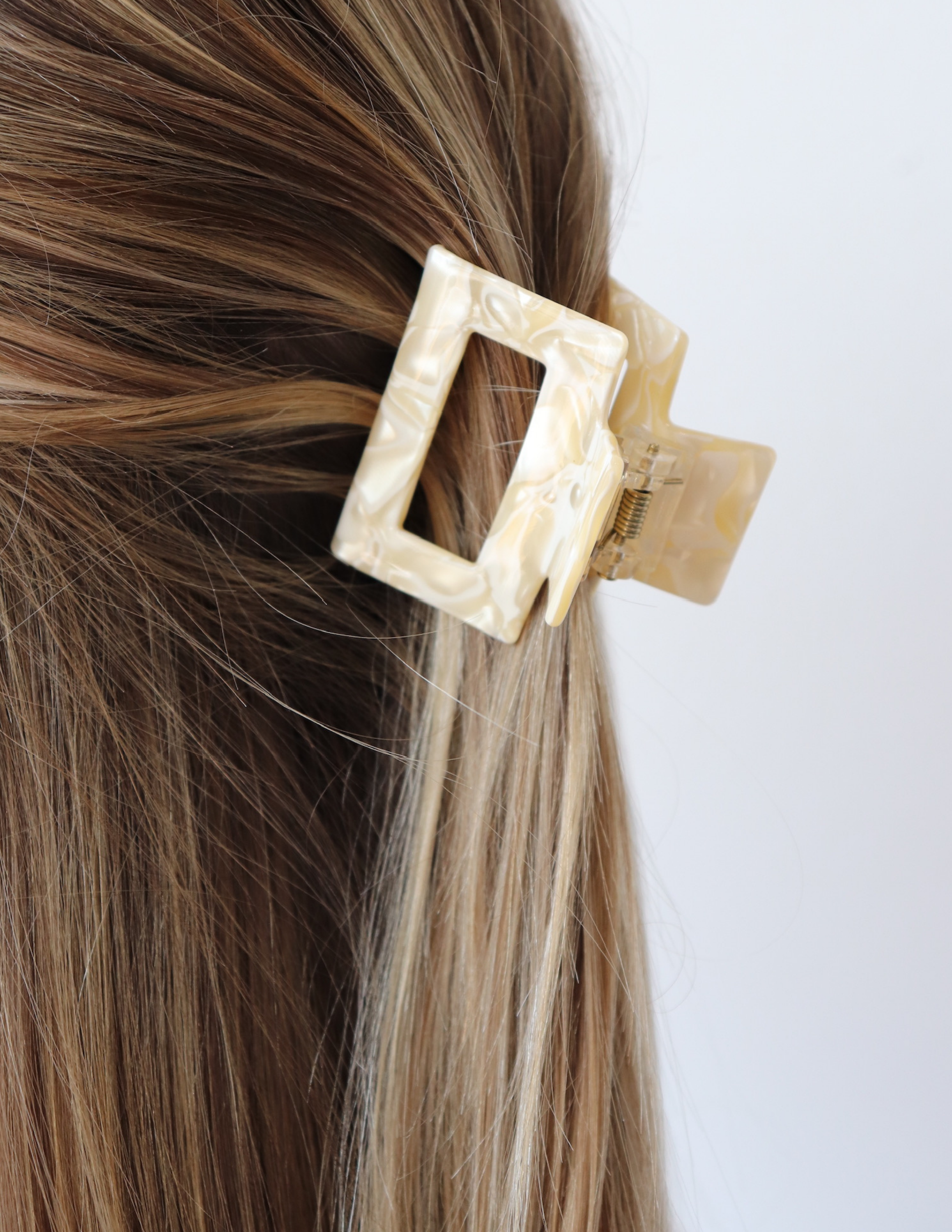 Pince à cheveux carrée 5cm - Cachemire