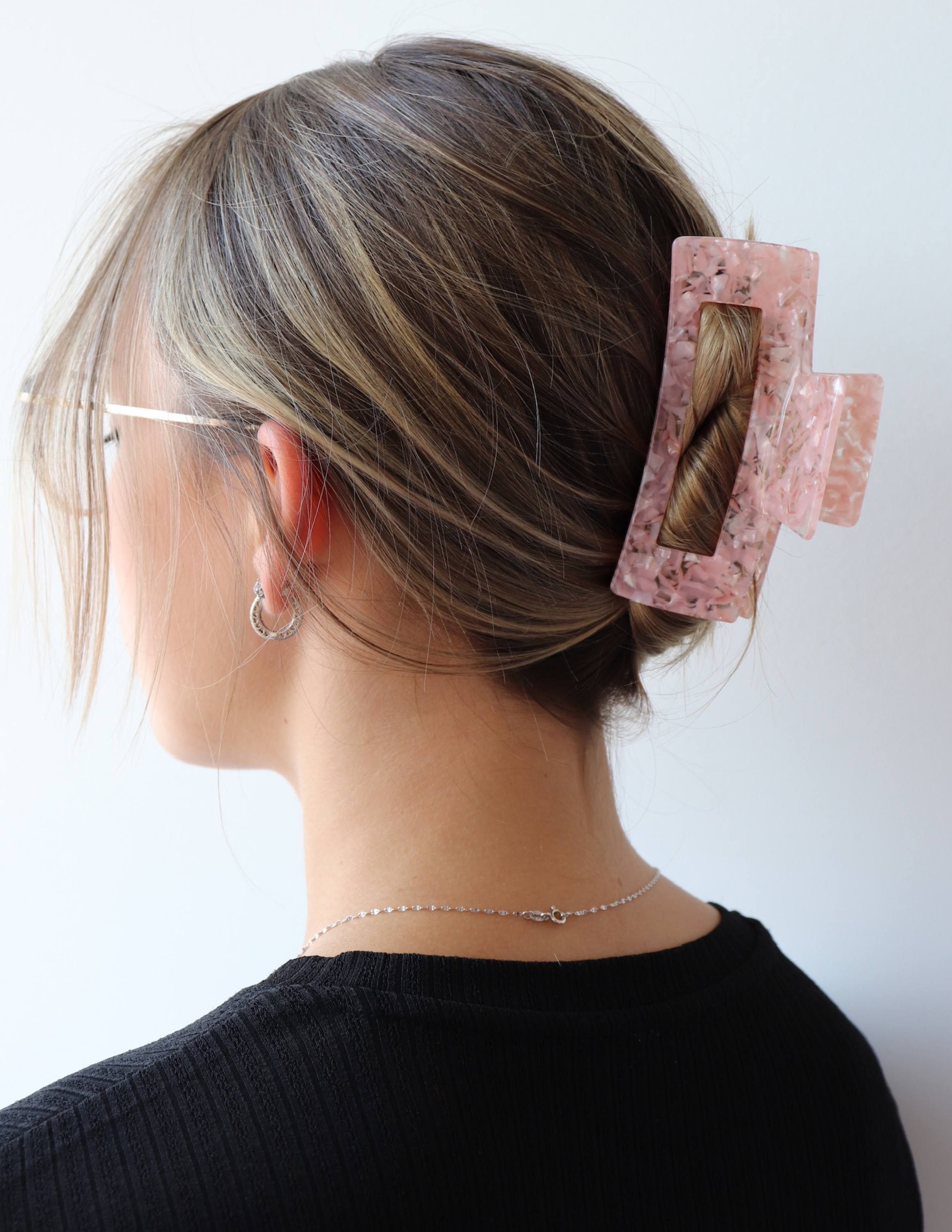 Pince à cheveux carrée 10,5cm - Quartz