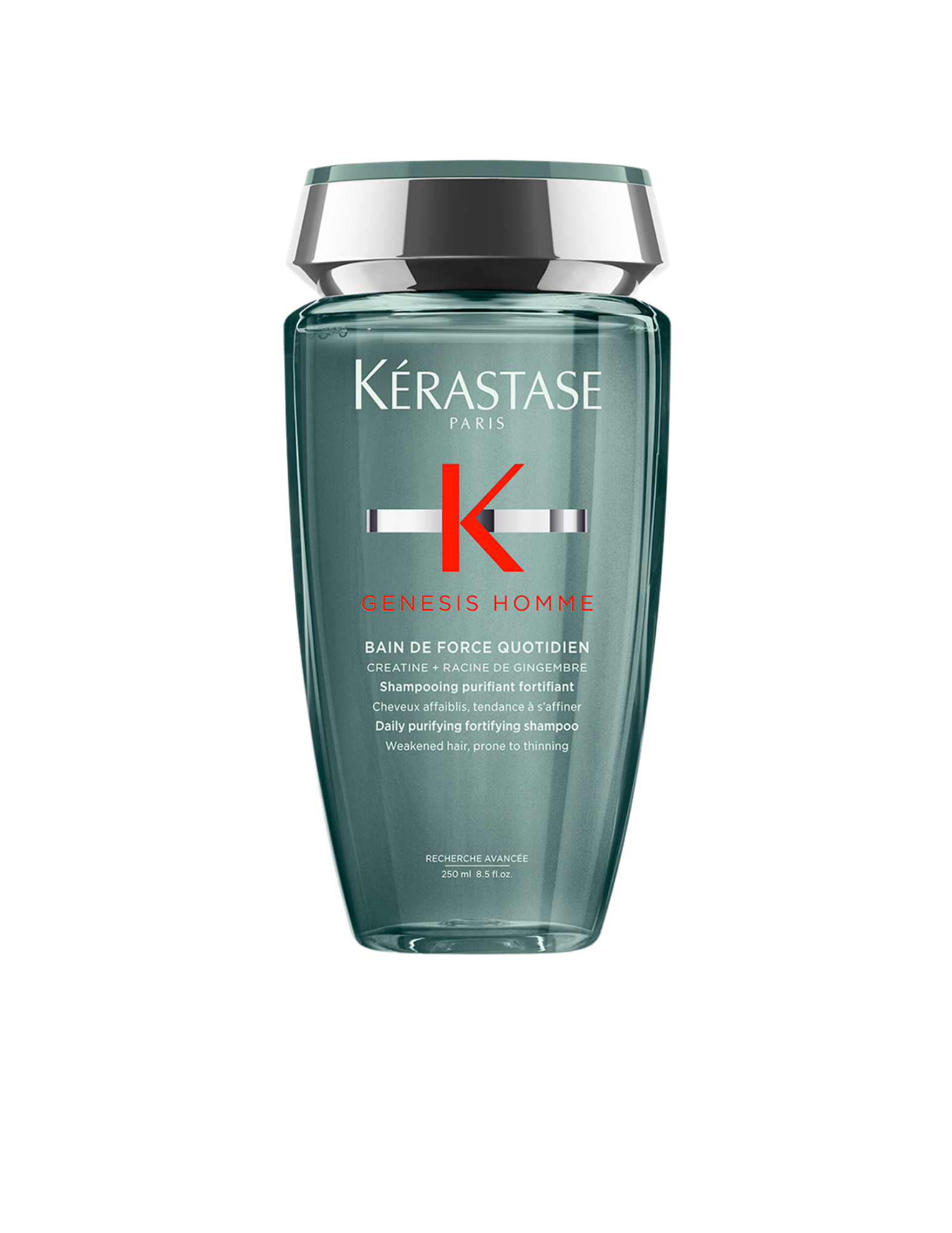 Kérastase Genesis Homme : Le bain de force quotidien est un shampoing fortifiant pour rendre les cheveux beaucoup plus forts et plus résistants à travers le temps. Livraison rapide et gratuite dès 50$ - Conseils personnalisés